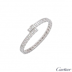 Cartier Tectonique Diamond White Gold Bracelet 3.15ct